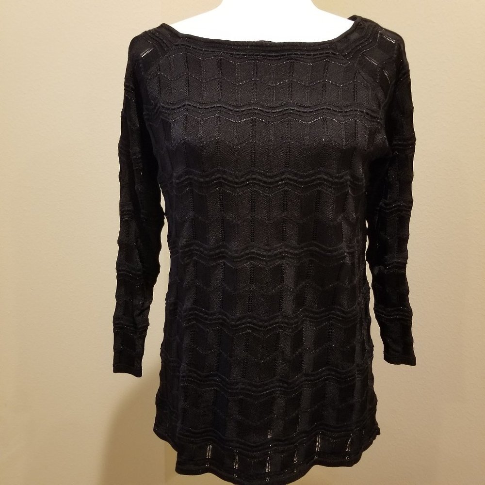 New White House Black Mkt Black Lace Gold Sweater - Picture 2 of 14